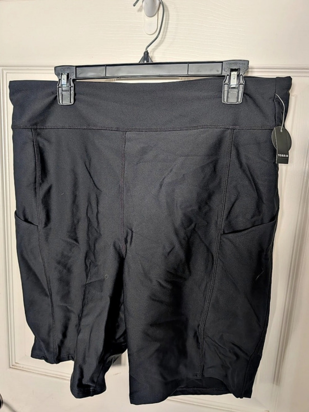 Torrid Ultra High Rise Shaping Swim Biker Short Shorts, Black
